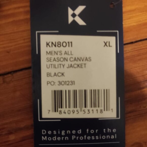NWT Knoss Men's All-Season Canvas Utility Jacket Black - Picture 4 of 4